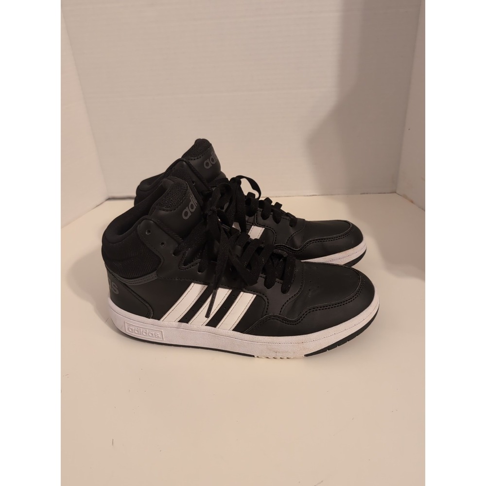 Adidas‎ Hoops 3.0 Mid Basketball Shoes Sneakers Black White Athletic Youth
